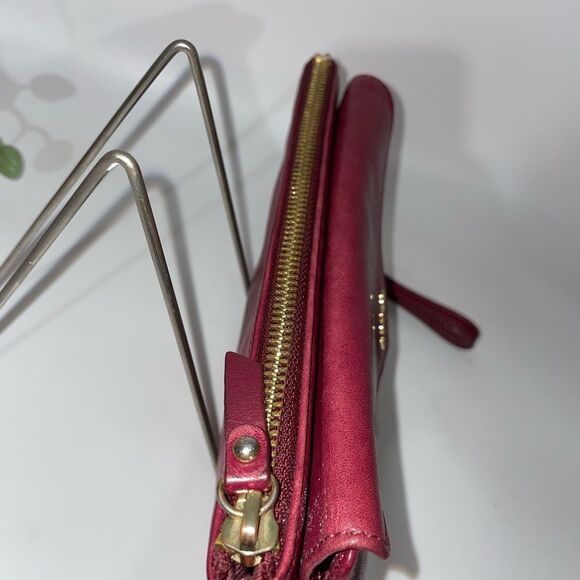 LODIS Women's Red Leather Clutch - Picture 6 of 10